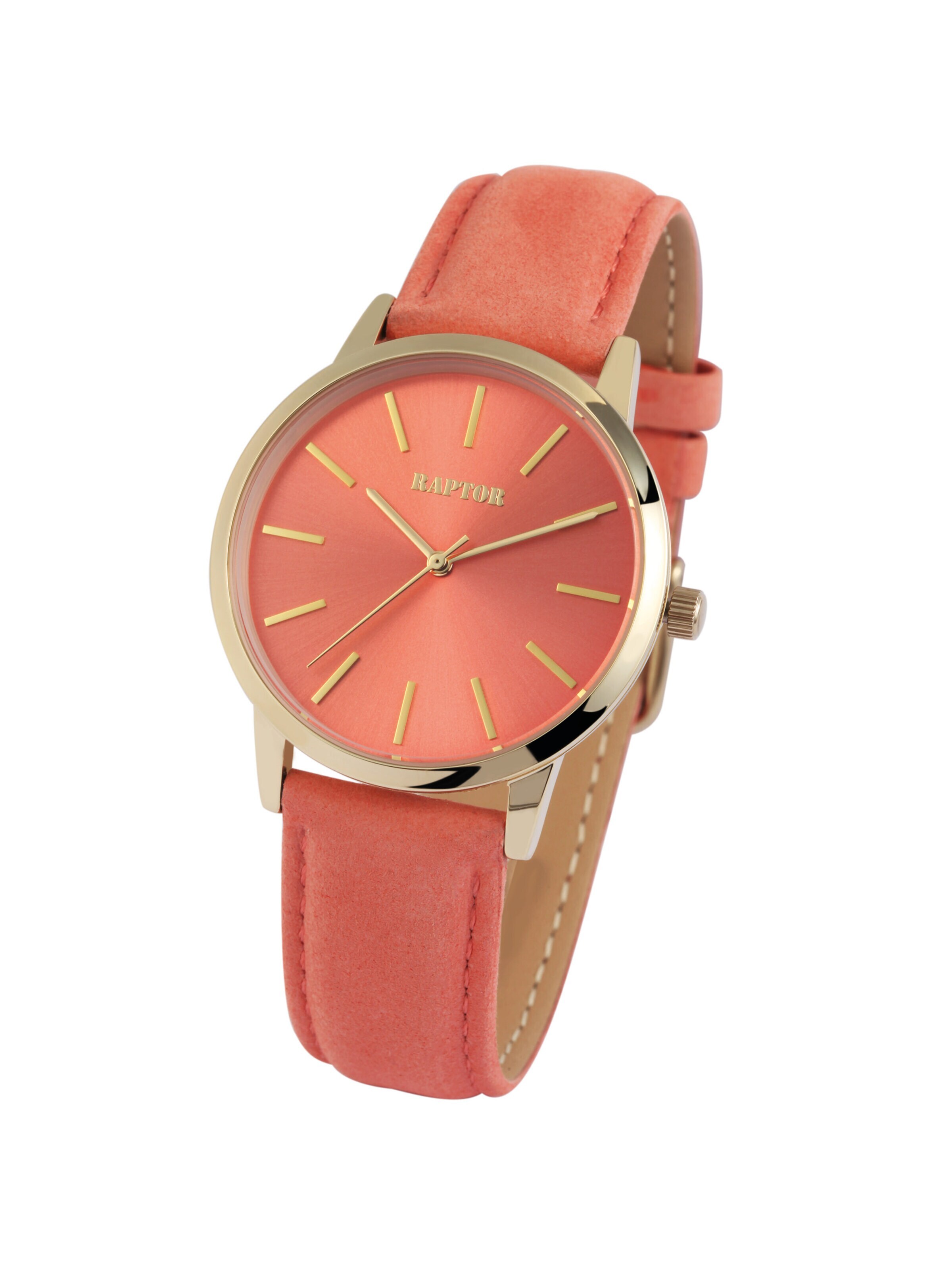 Raptor Analog Watch 'Sunny 3 ATM' in Pink: front