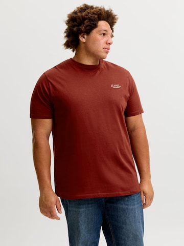 Jack & Jones Plus Shirt 'JJEARCHIVE' in Rood: voorkant