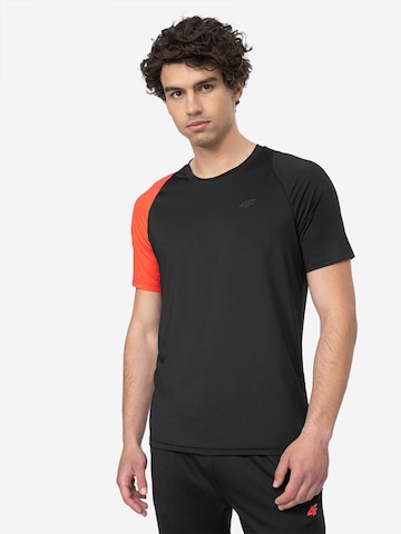 4F - Camiseta funcional en negro: frente