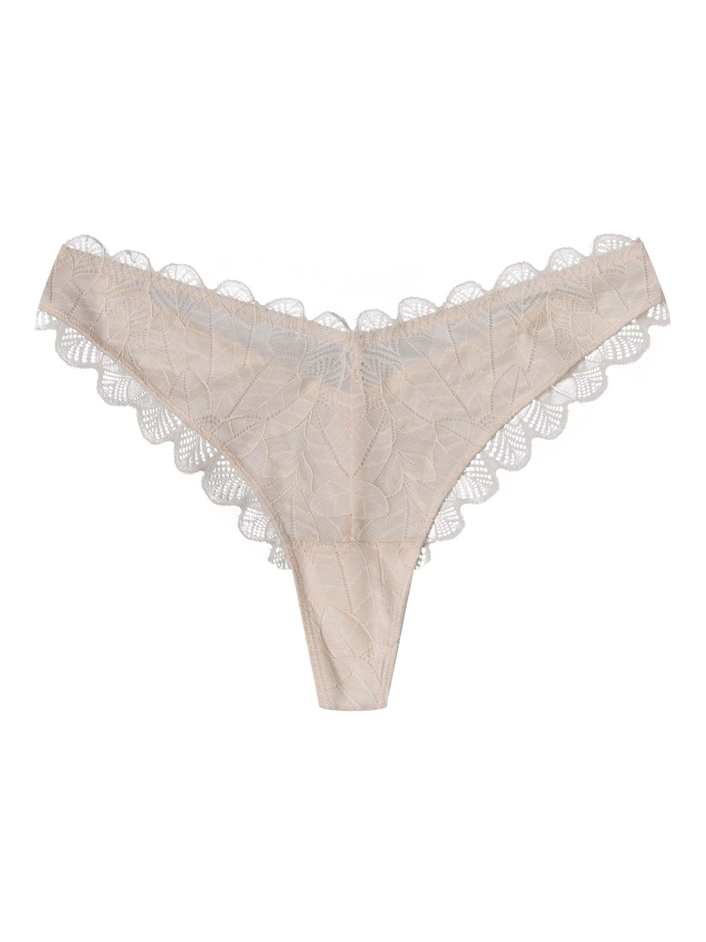 ESOTIQ String 'Oath' in Beige: voorkant