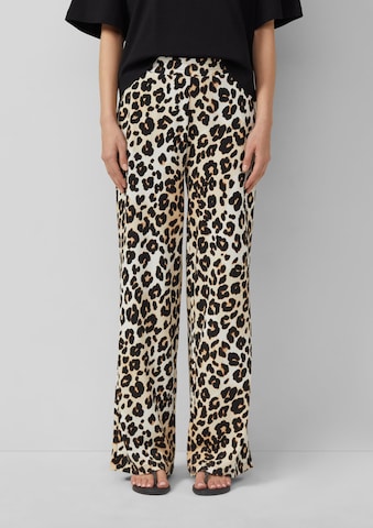 Wide Leg Pantalon s.Oliver en beige : devant