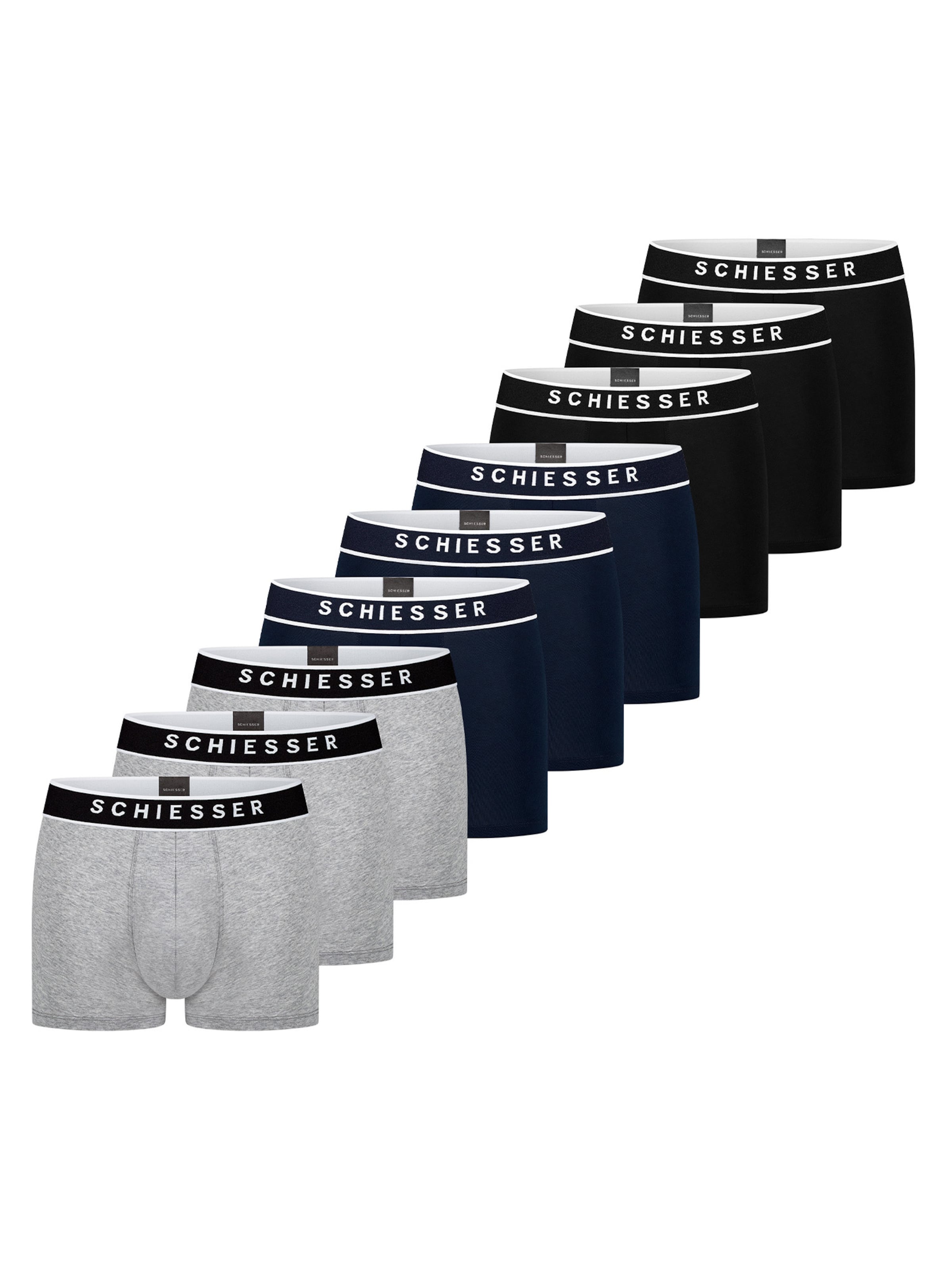 SCHIESSER Boxershorts '95/5 Organic Cotton' in Gemengde kleuren: voorkant