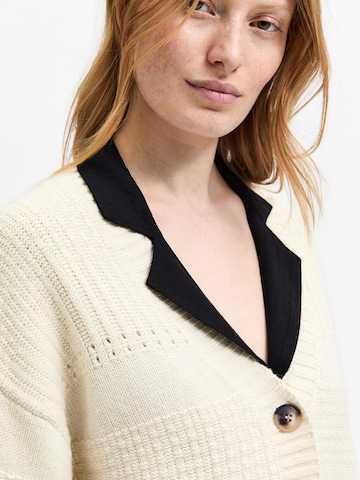 SELECTED FEMME Knit Cardigan 'Fry' in Beige