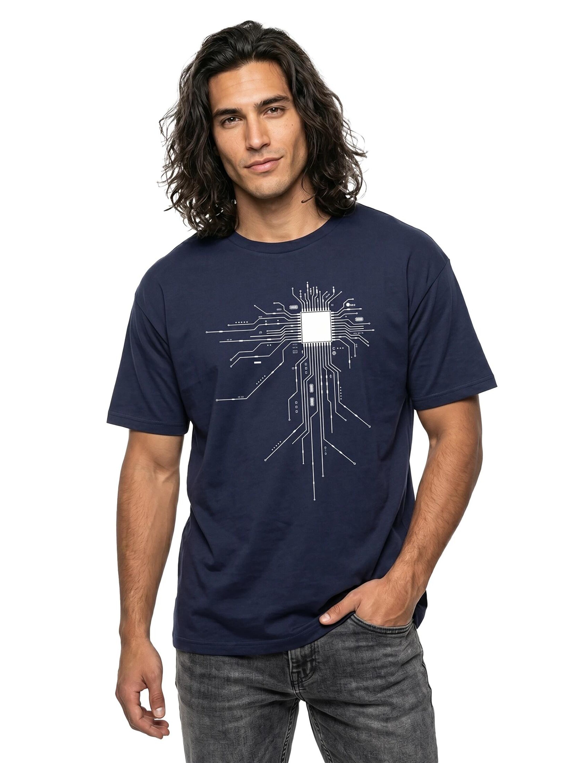 MAKAYA Shirt 'CPU' in Blue