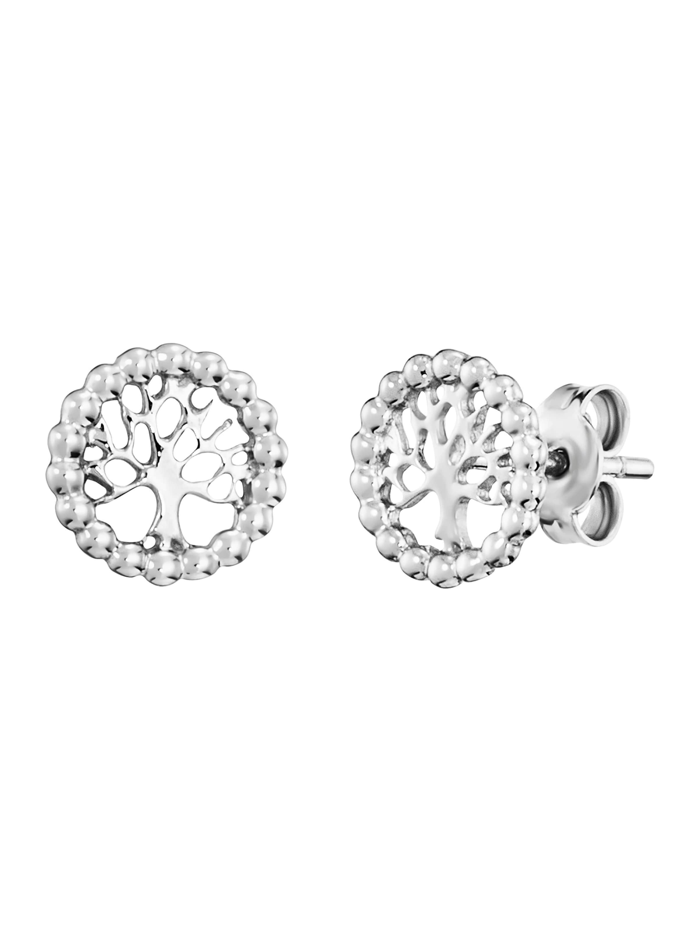 Boucles d'oreilles Julie Julsen en argent : devant