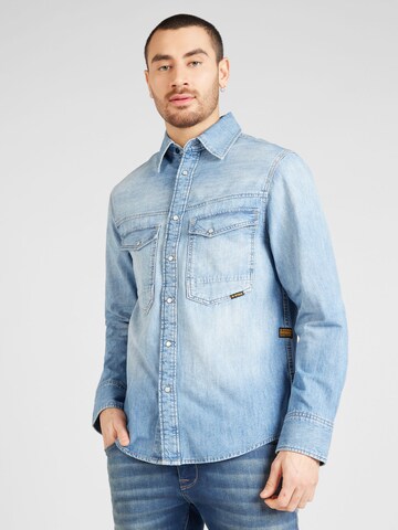 G-Star RAW Regular fit Button Up Shirt 'Dakota' in Blue: front