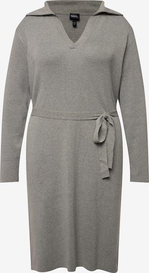 Ulla Popken Robes en maille en gris chiné, Vue avec produit