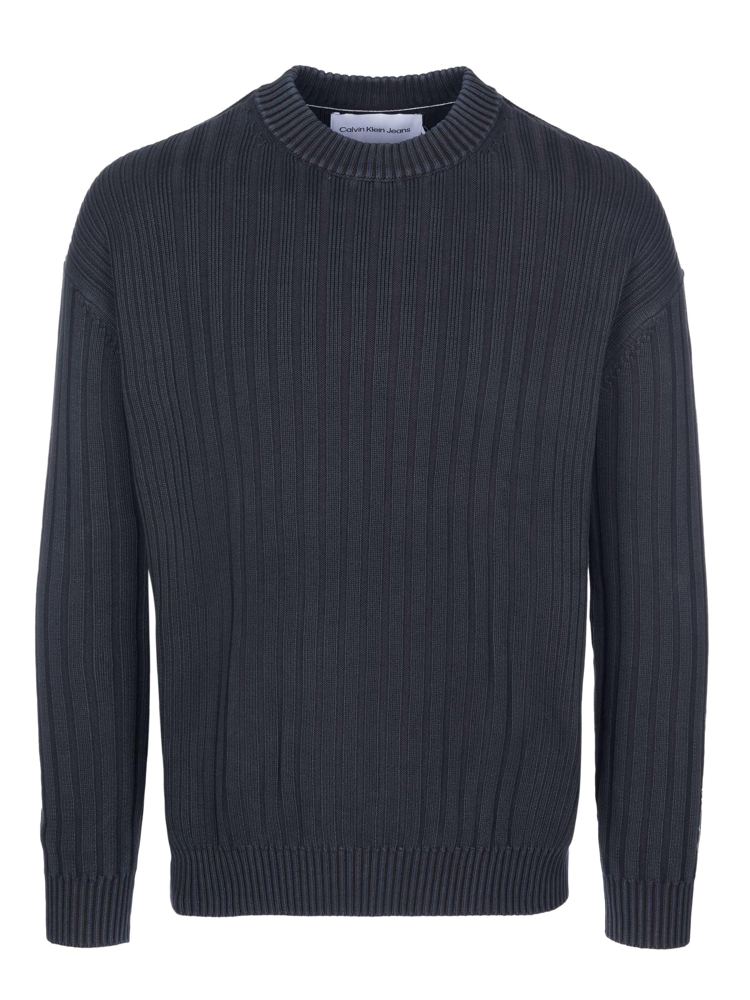 Calvin Klein Pullover 'Calvin Klein Jeans Pullover'‌‌‌‌‌‌‌‌ in Grau: Vorderseite
