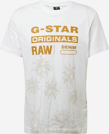 G-Star RAW Футболка 'Palm' в Белый: спереди