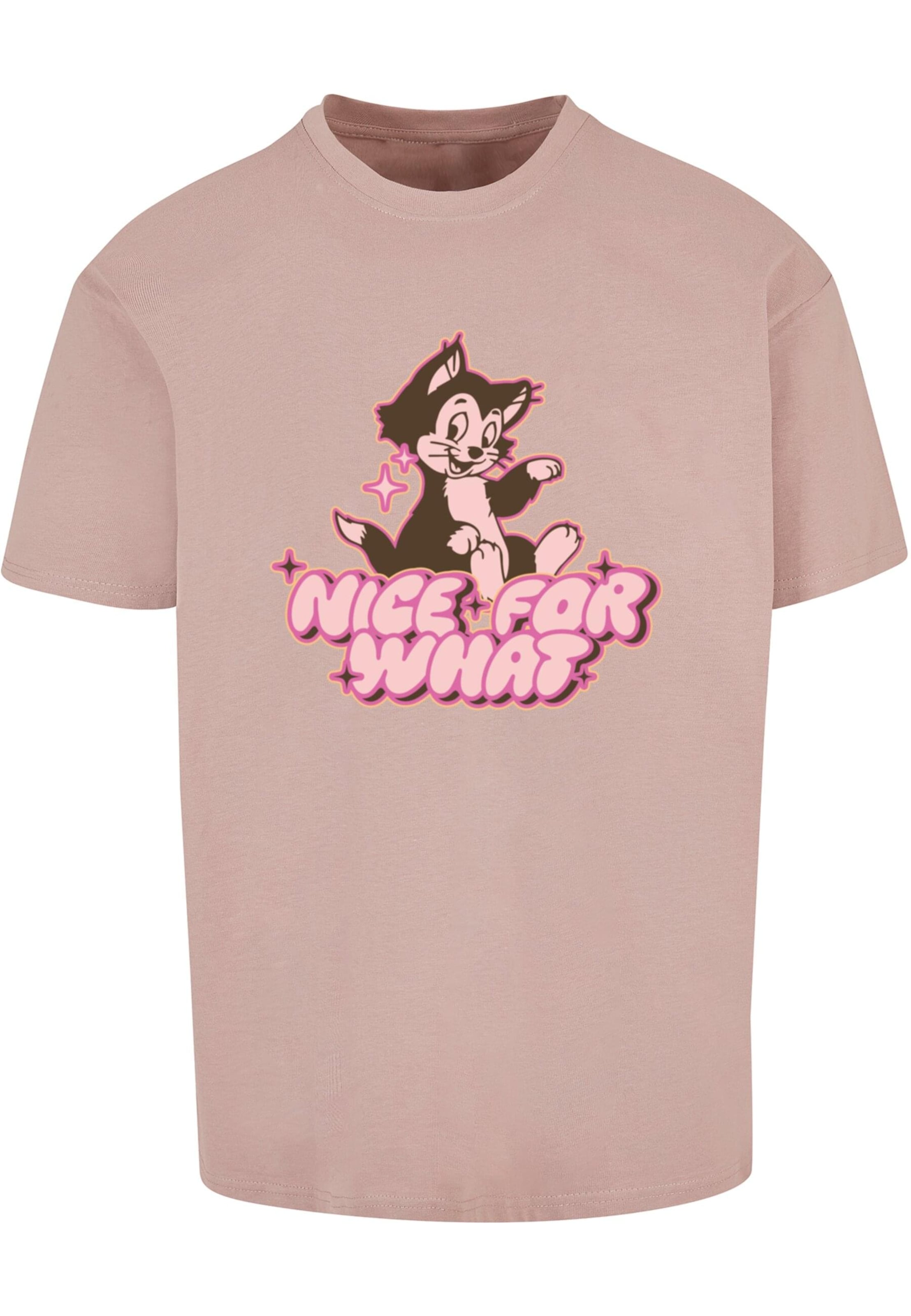 MT Upscale Футболка 'Nice for what' в Ярко-розовый: спереди