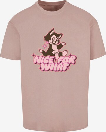 T-Shirt 'Nice for what' MT Upscale en rose : devant