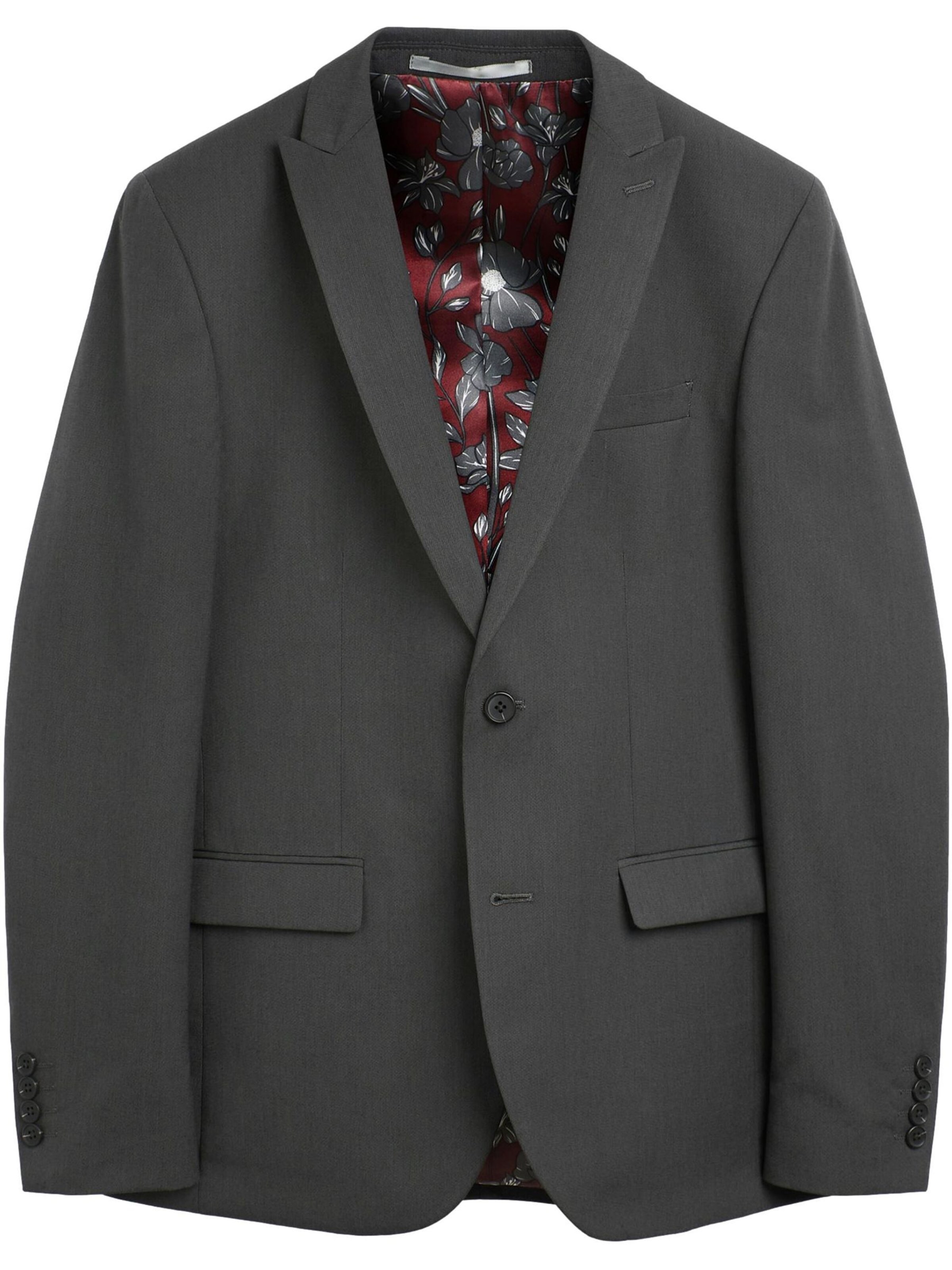 Next - Ajuste estrecho Chaqueta tipo saco para negocios en gris: frente