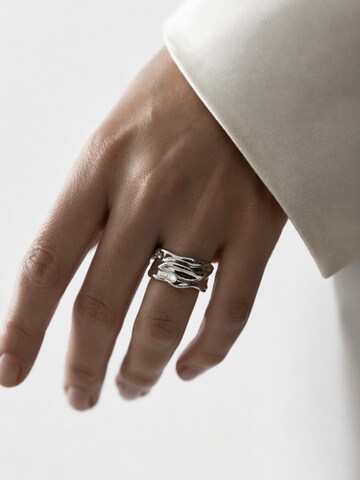 Nightini Ring 'Bold' in Silver: front