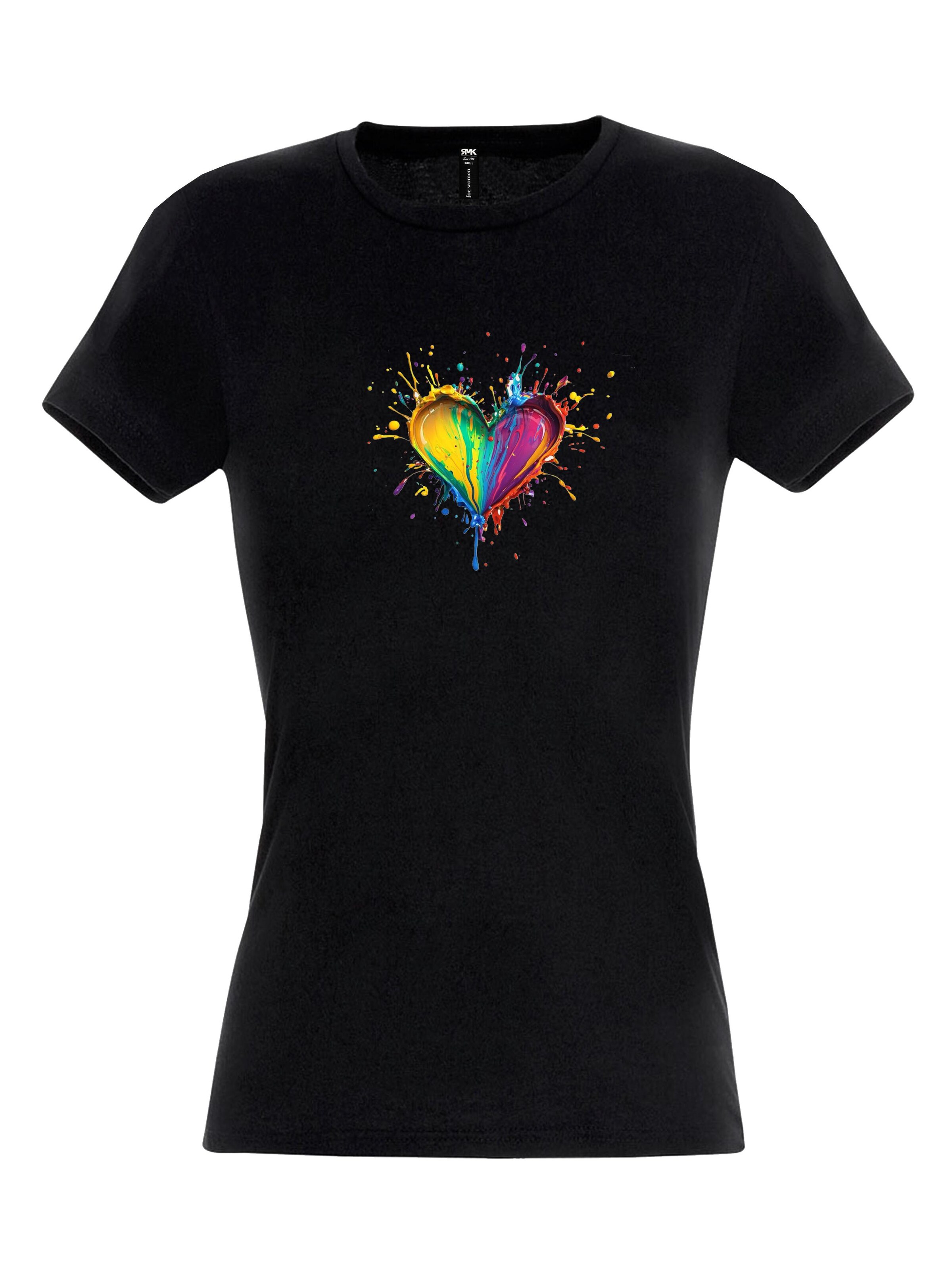 RMK Shirt '“Love Liebe Herz Heart “'‌‌‌‌‌‌ in schwarz, Produktansicht