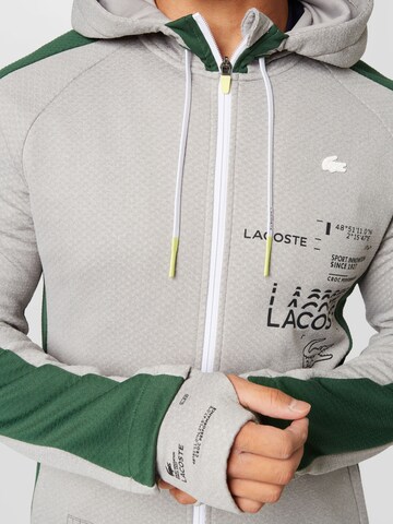 Lacoste Sport Athletic Zip-Up Hoodie in Grey