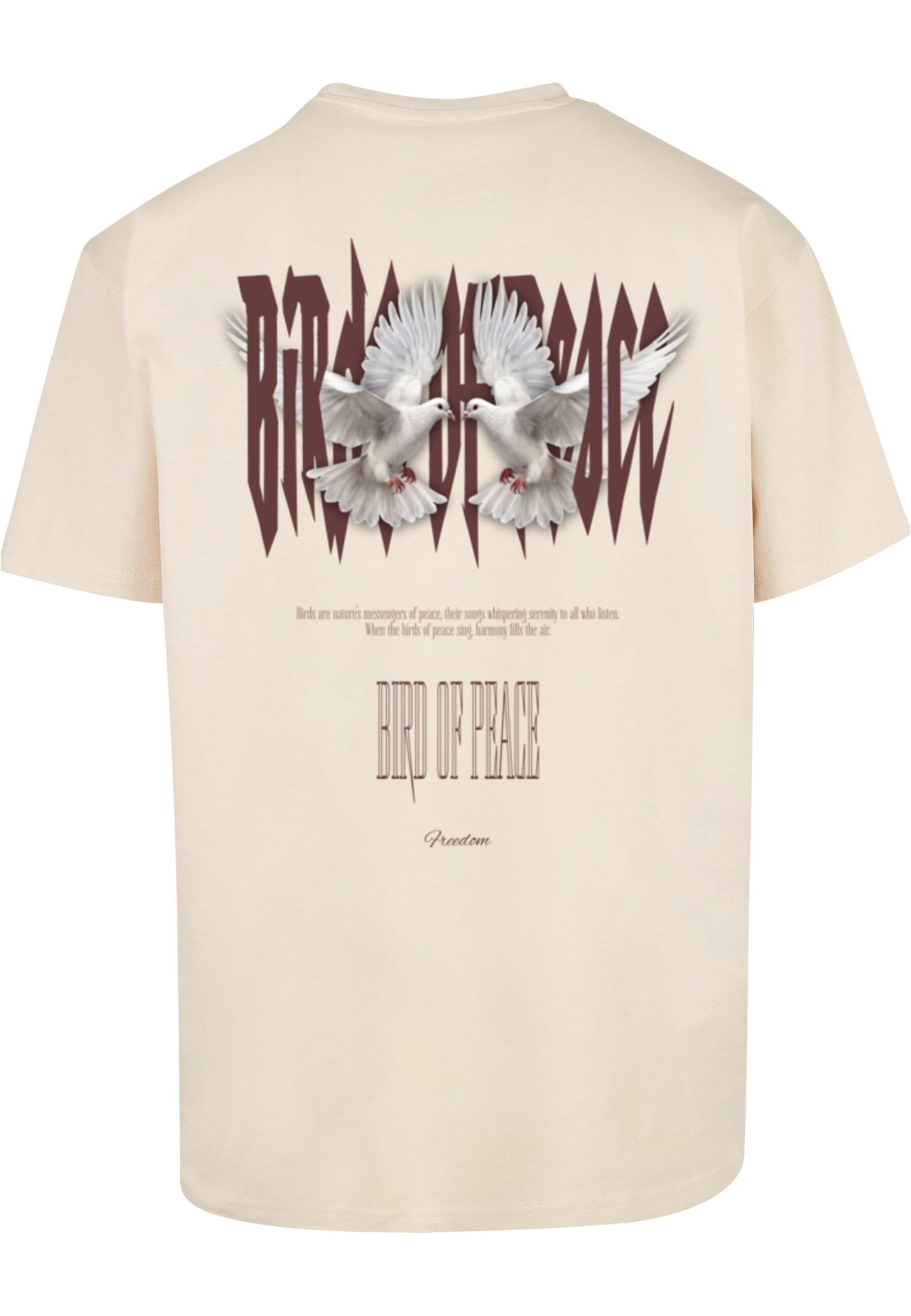 Merchcode Shirt 'Birds Of Peace 2' in Beige