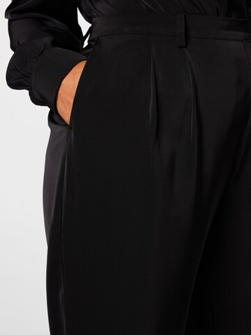 Guido Maria Kretschmer Curvy Regular Pleat-Front Pants 'Jasmin' in Black