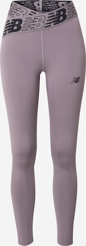 new balance Skinny Workout Pants in Grey: front