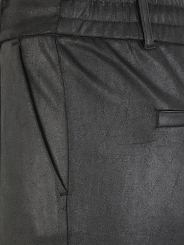 Only Petite Slimfit Kalhoty se sklady v pase 'POPTRASH' – černá