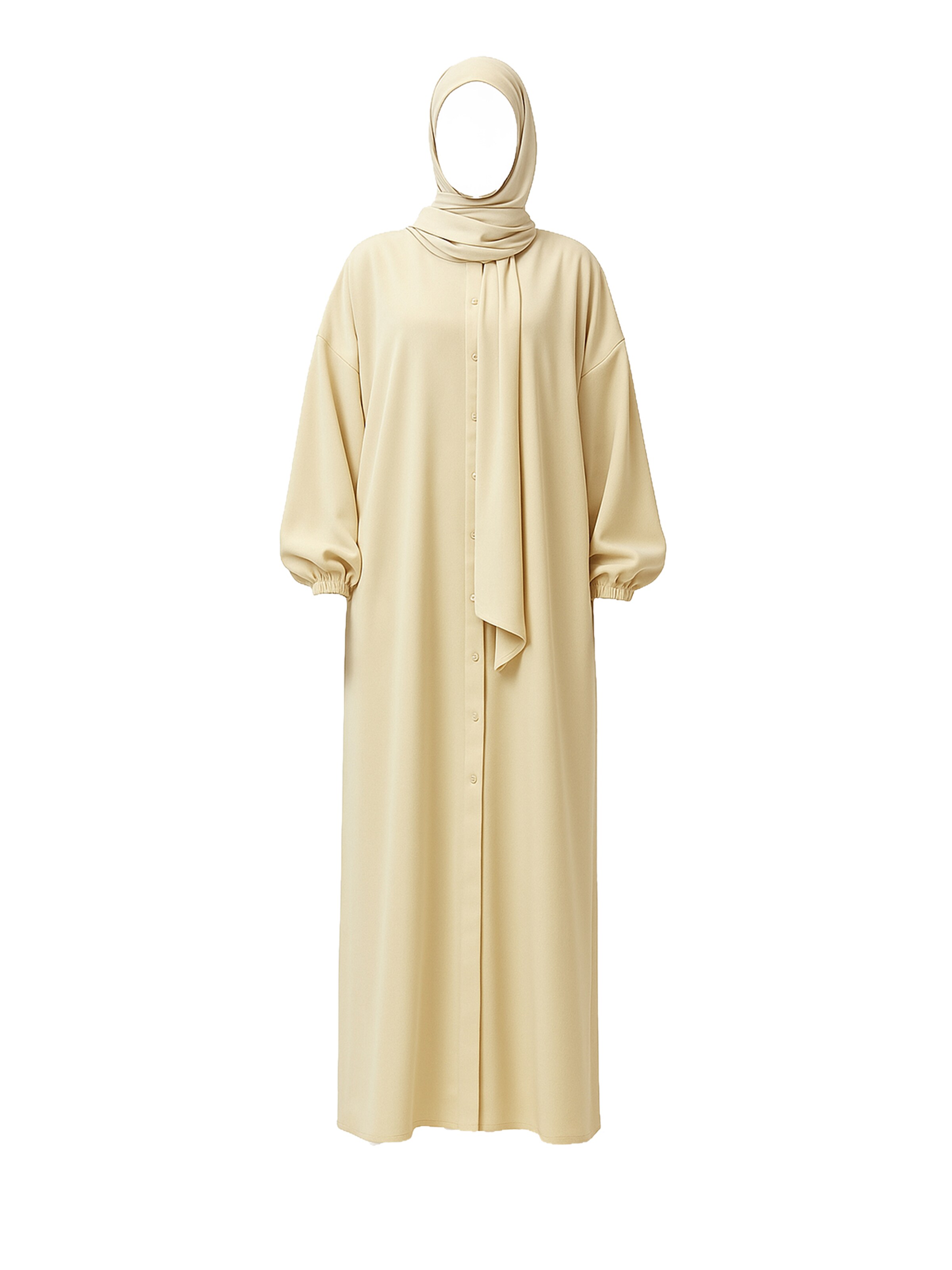 Robe Elara en beige : devant