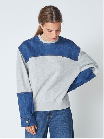 Sweat-shirt 'Candiz' co'couture en gris : devant