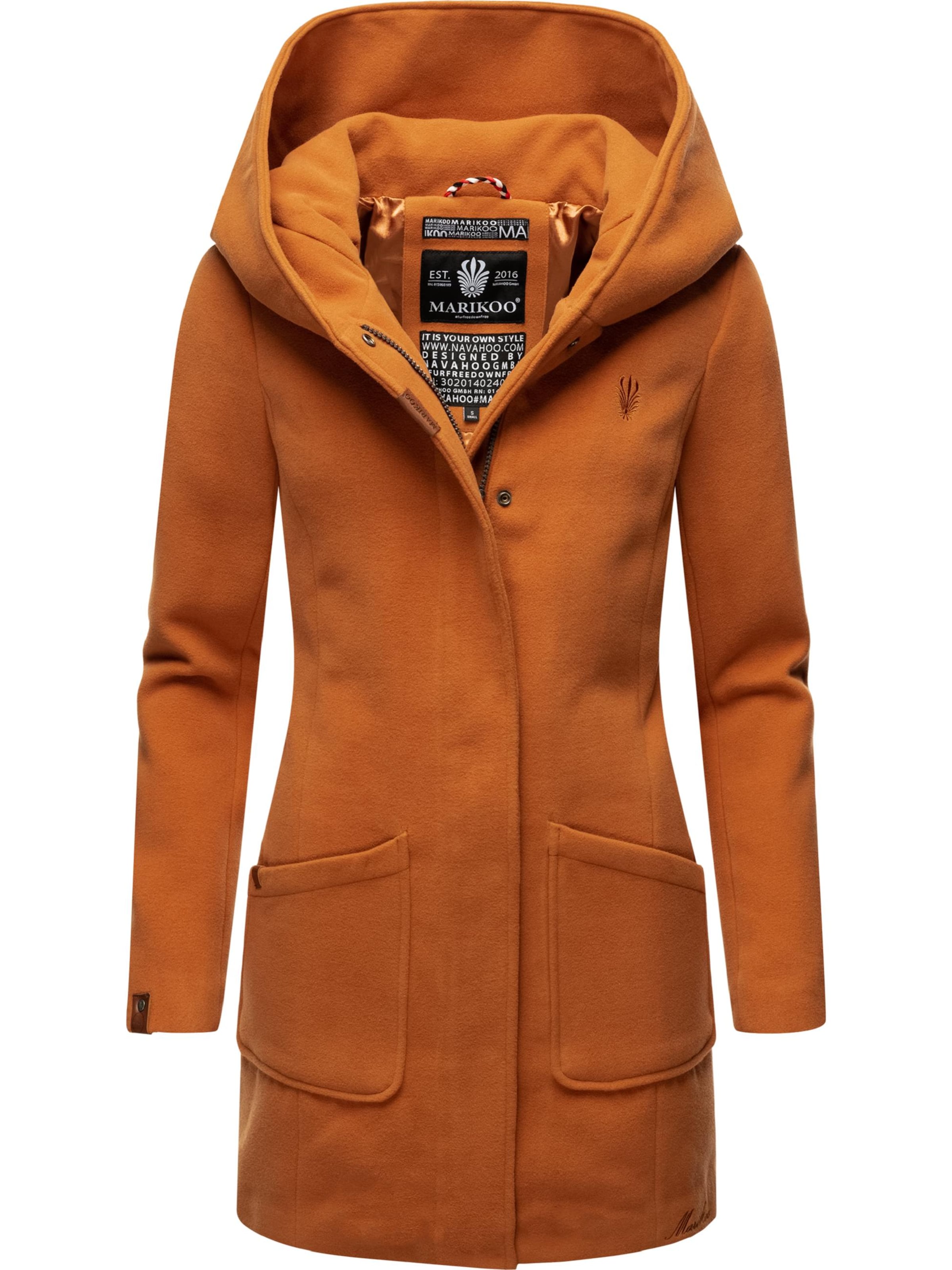 MARIKOO Kevad-sügismantel 'Maikoo', värv pruun: eest vaates