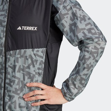 ADIDAS TERREX Sportovní bunda 'TRAIL' – šedá