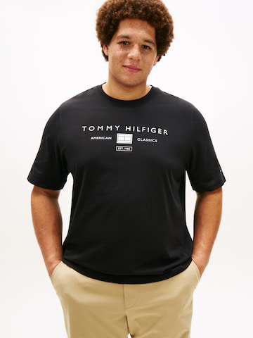 Tommy Hilfiger Big & Tall Shirt in Zwart: voorkant