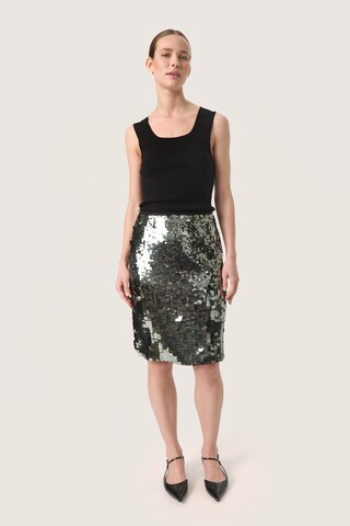 SOAKED IN LUXURY Skirt 'Ottilie' in Grey