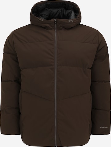 Jack & Jones Plus Зимняя куртка 'JJGLOBAL' в Коричневый: спереди