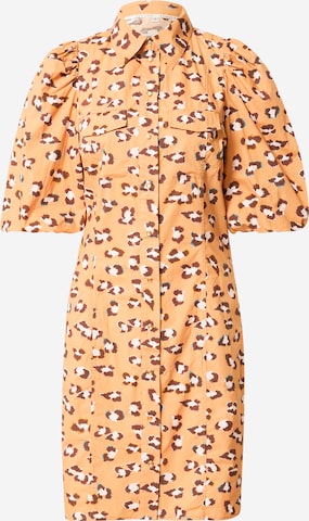 SECOND FEMALE Shirt Dress 'Kalma' in Brown: front