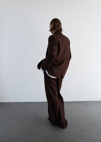 MANGO Wide Leg Hose 'Milan' in Braun