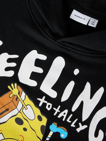 NAME IT Sweatshirt 'SpongeBob' in Zwart