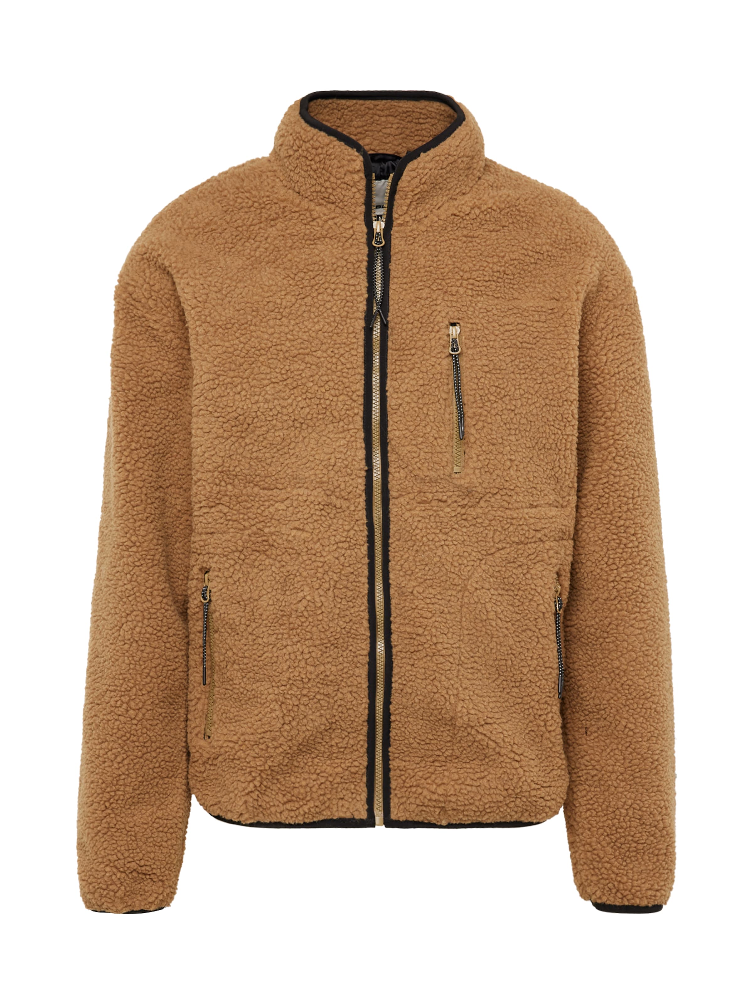 BLEND Fleece jas in Bruin: voorkant