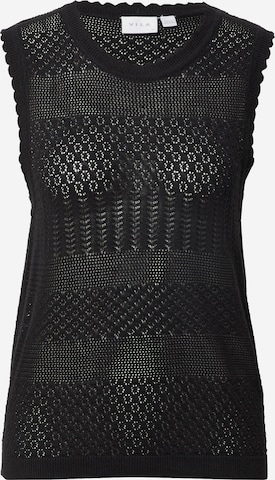 VILA Knitted top in Black: front