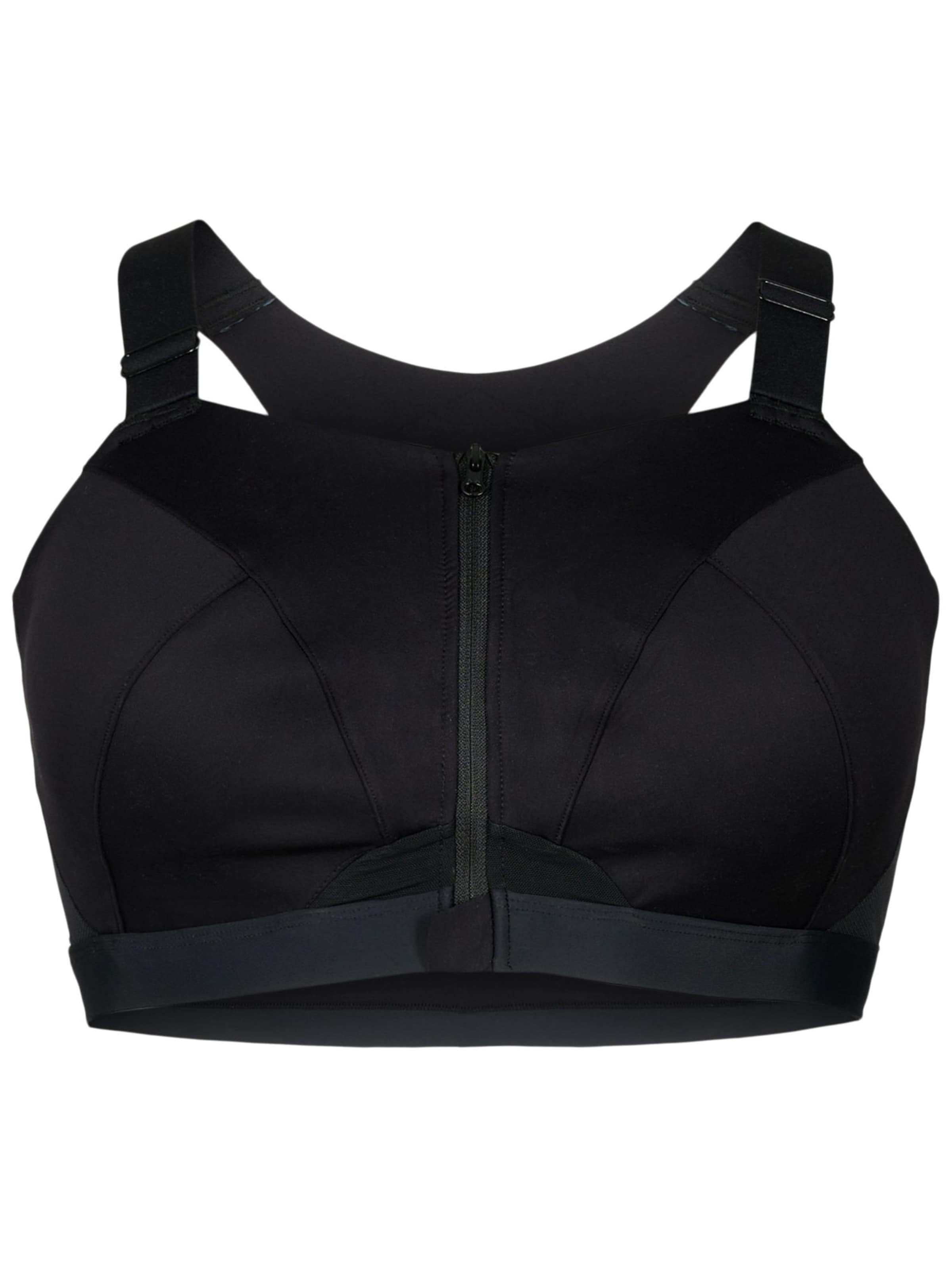 Active by Zizzi Bustier Sports-BH 'ASINVA' i sort: forside