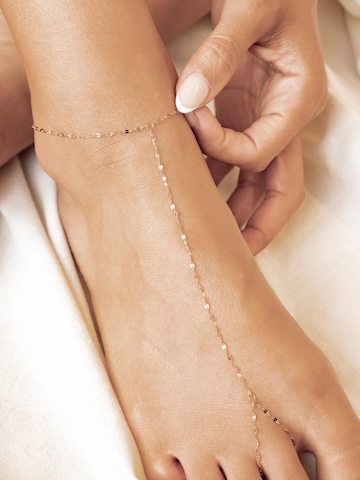 Bijoux de pied 'Flattened Rolo Toe Chain' Hey Happiness en or