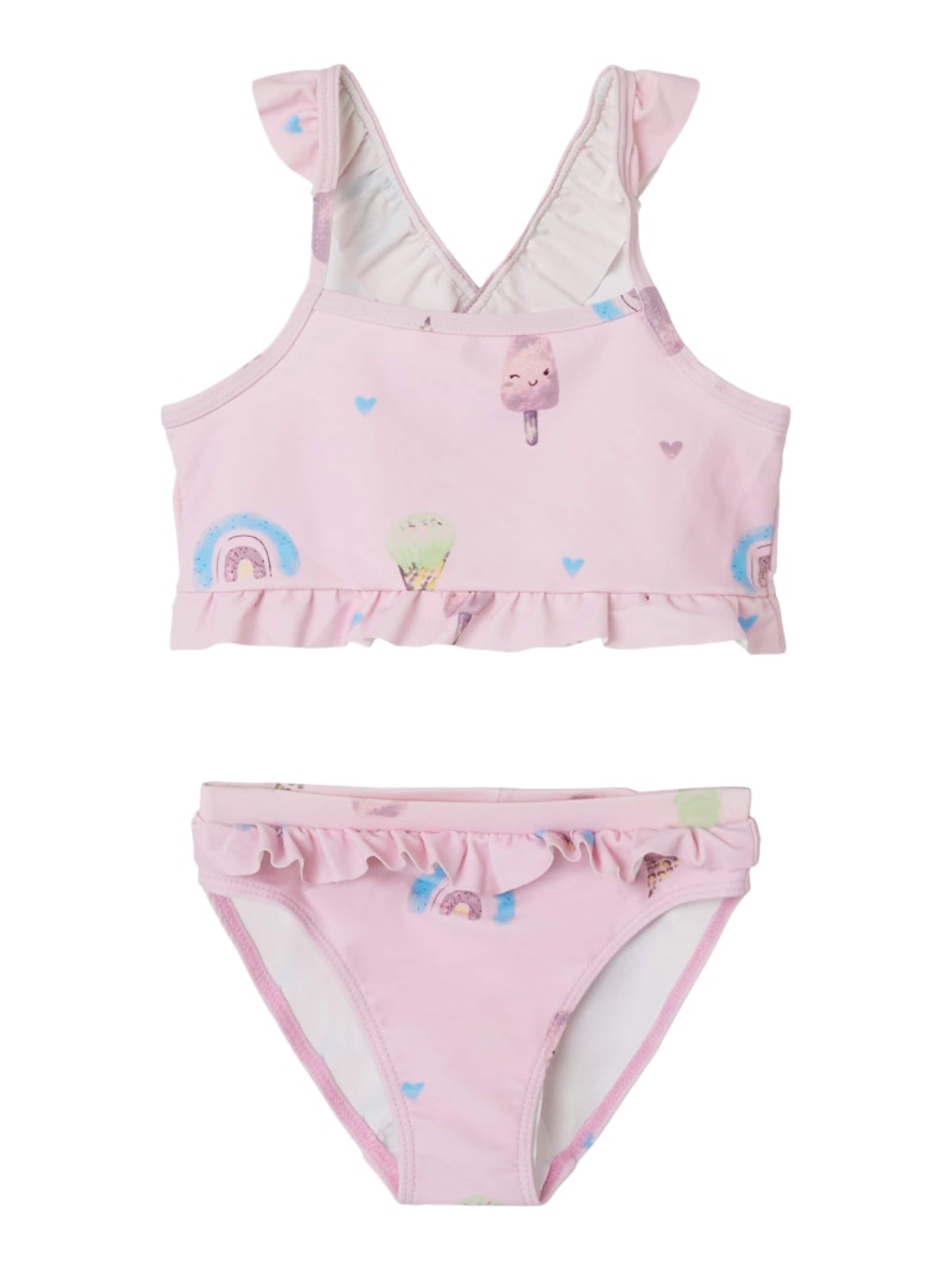 NAME IT Bustier Bikini 'NMFZELVA' - rózsaszín: elől