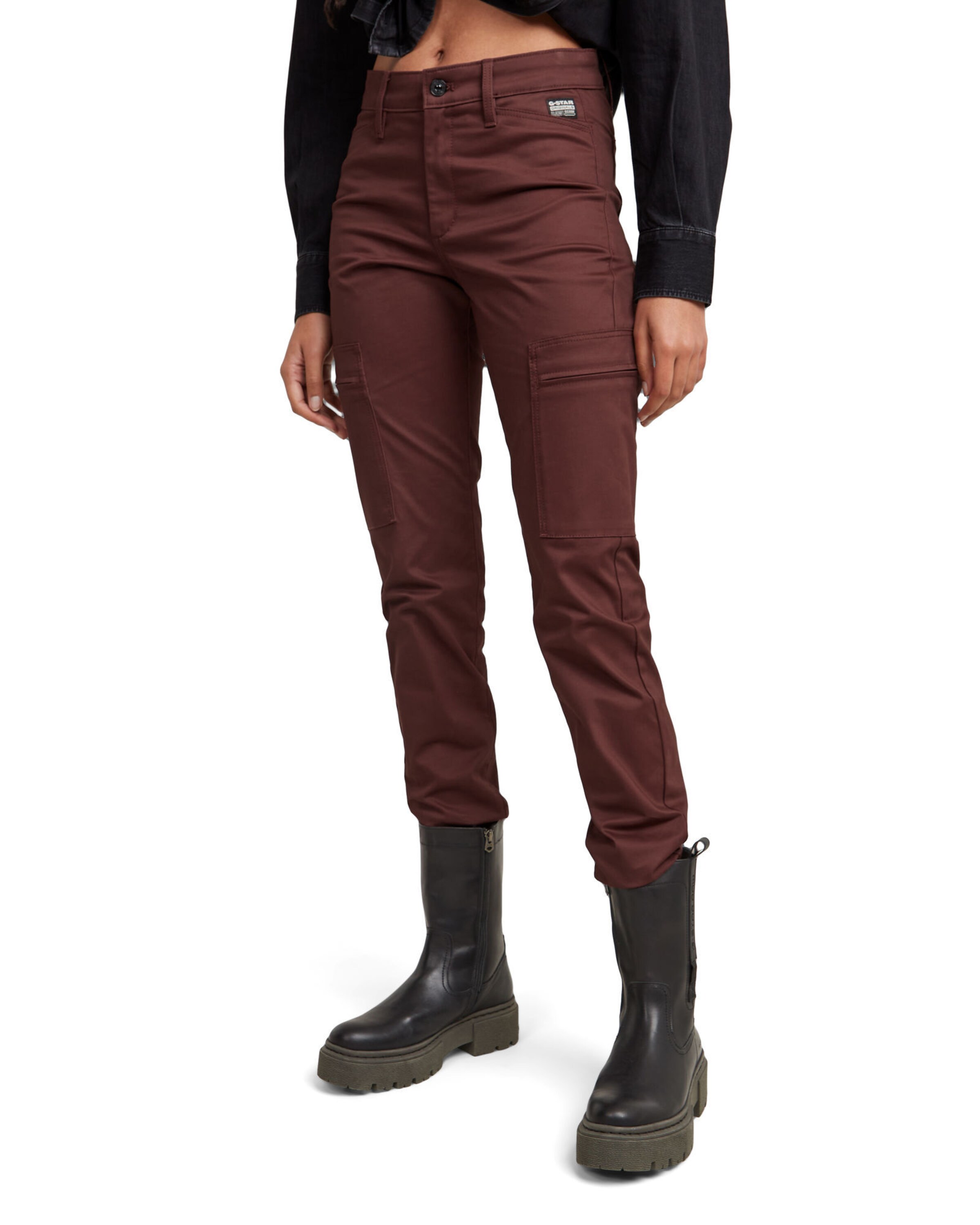 G-STAR Skinny Cargo trousers in Red: front