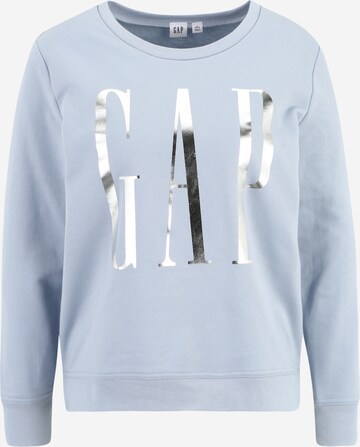 Gap Petite Sweatshirt in Blue: front