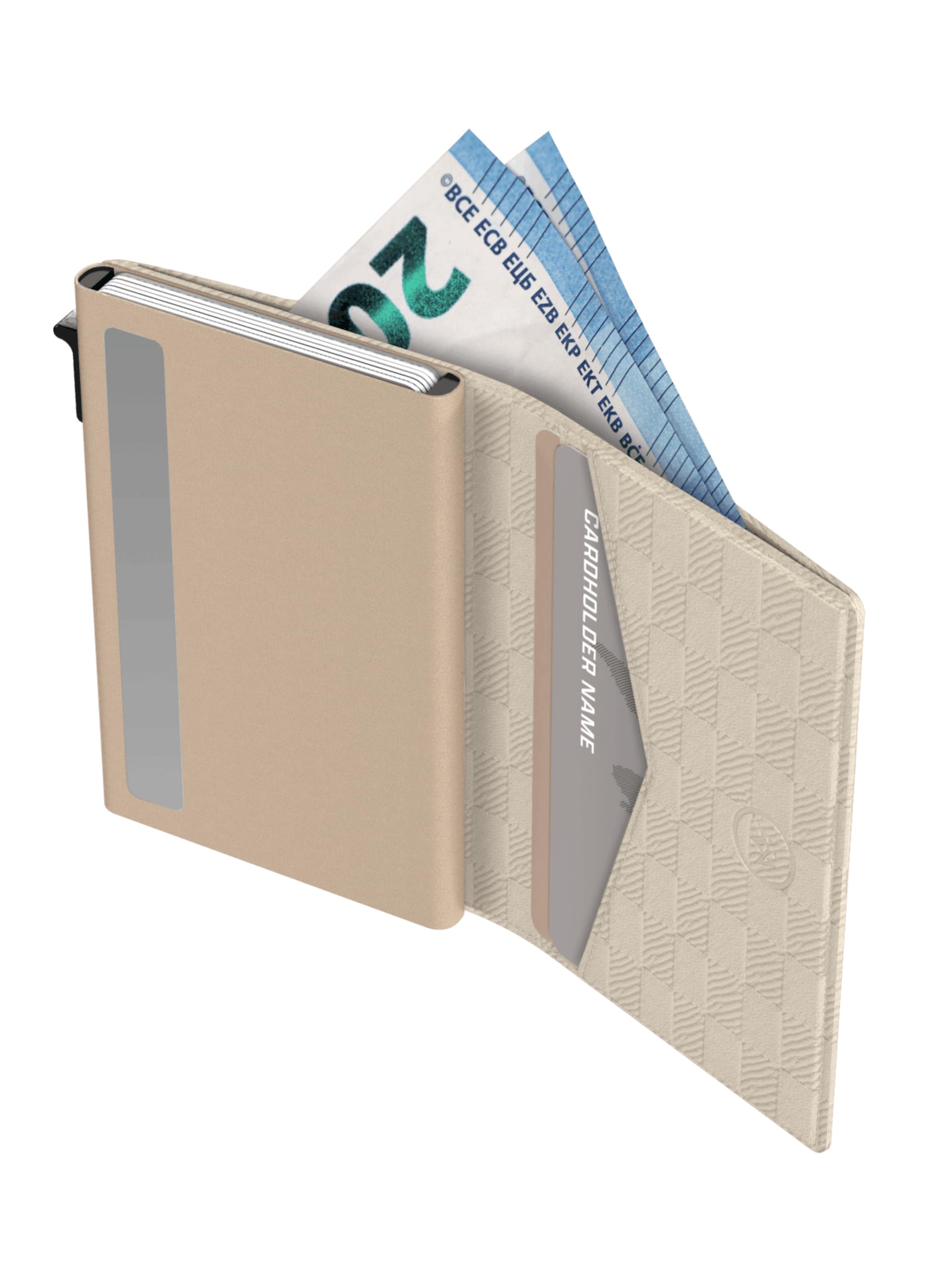 Porte-monnaies 'Pasjeshouder Slim Panel' Prowallet en beige
