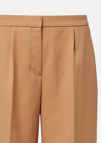 COMMA Wide Leg Bundfaltenhose in Braun