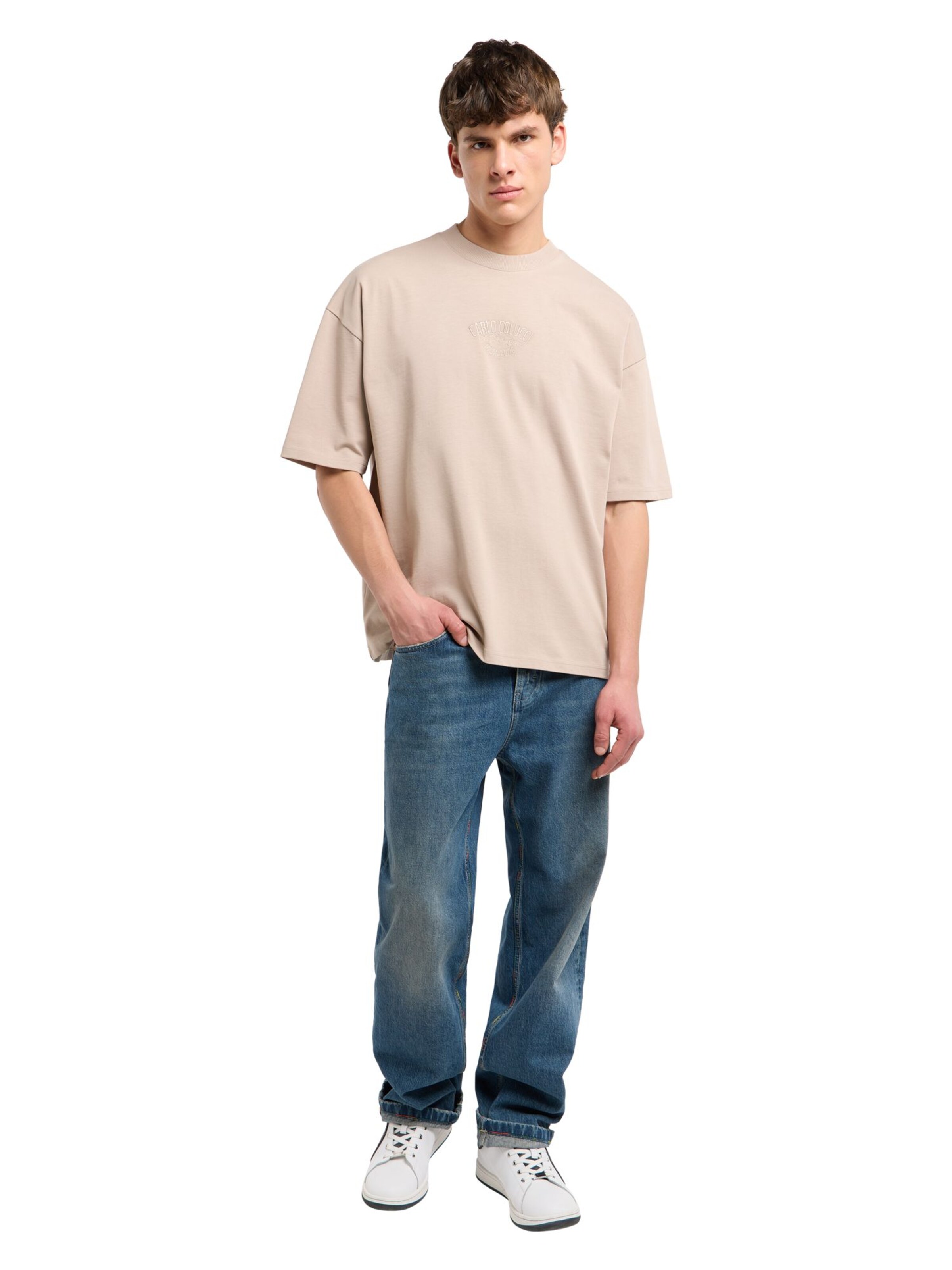 Carlo Colucci Shirt 'Felici' in Beige