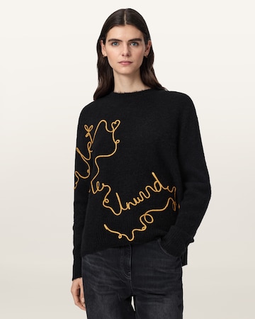 AllSaints Pullover in Schwarz: Vorderseite