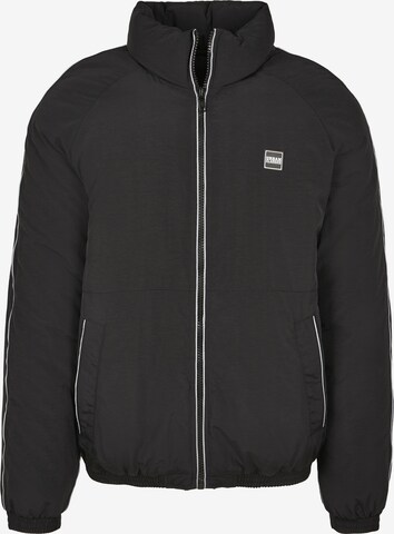 Urban Classics Between-Season Jacket 'Reflective Piping' in Black: front