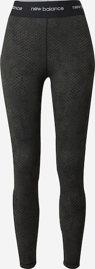 new balance Pantalon de sport 'Sleek 25' en gris / vert chiné / noir, Vue avec produit