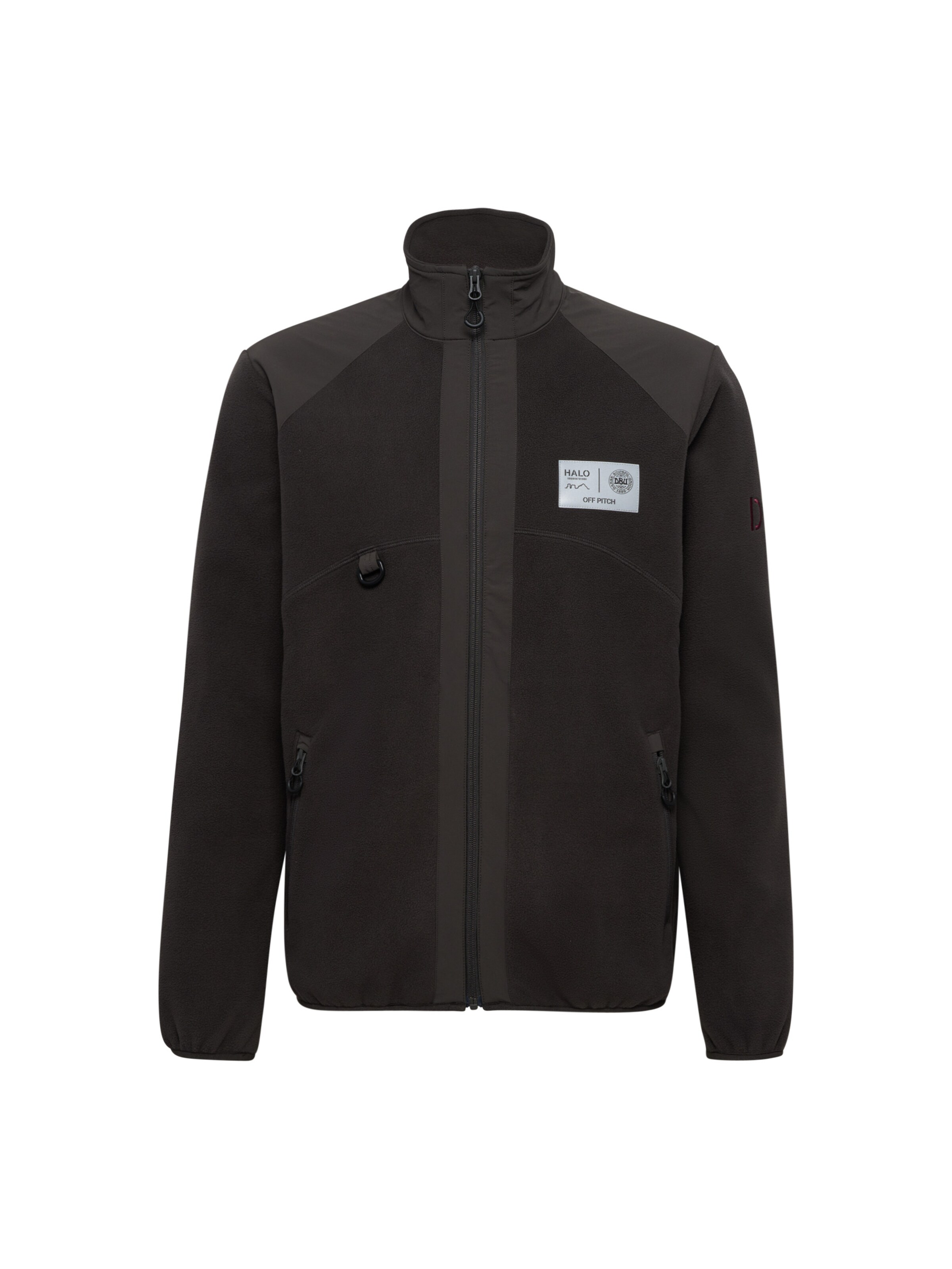 HALO Fleece jas in Grijs: voorkant