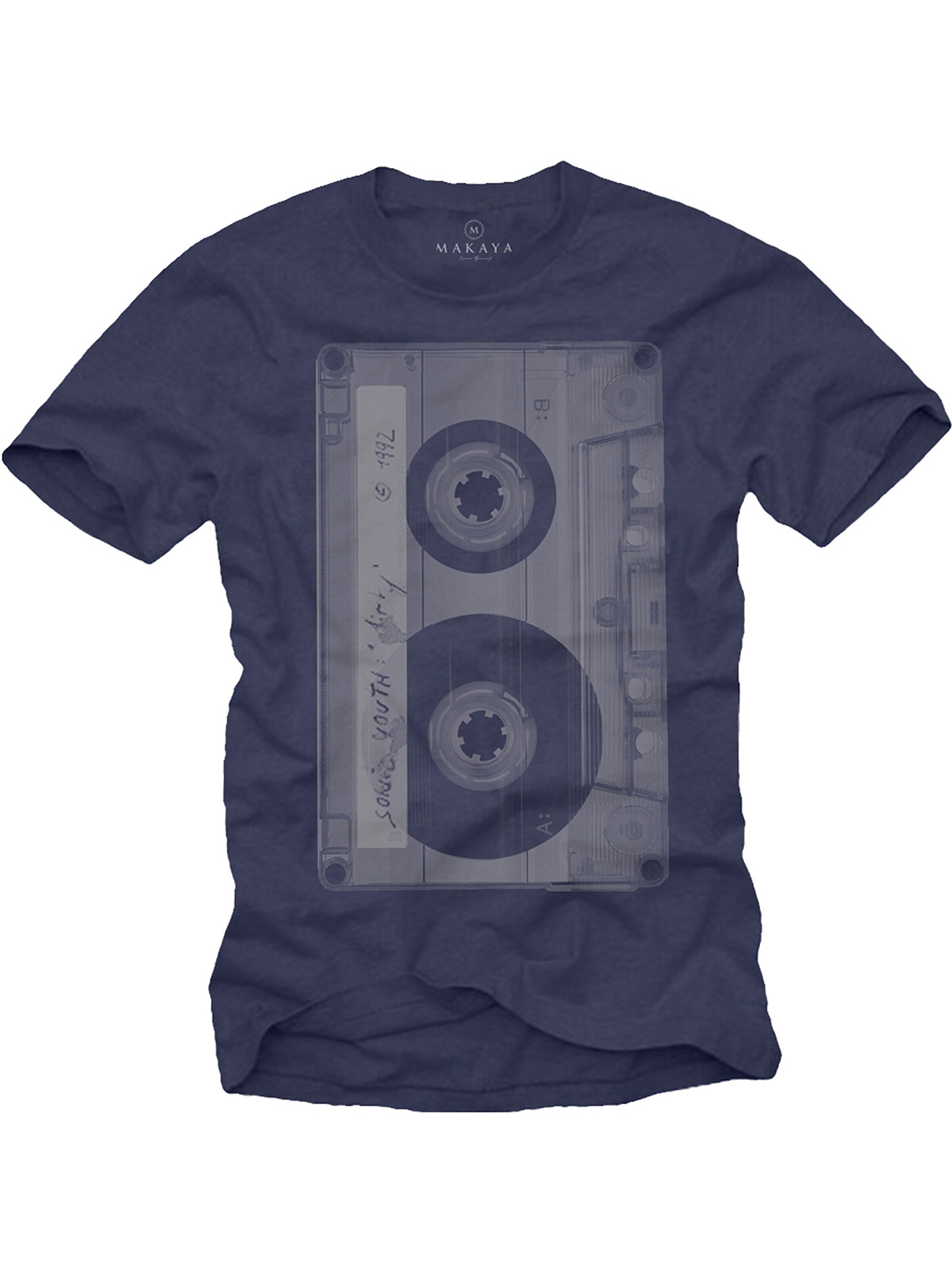MAKAYA Shirt 'Tape' in Blue: front