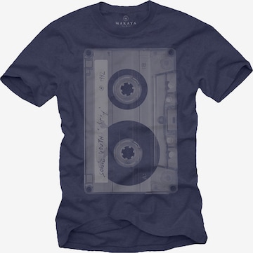 MAKAYA Shirt 'Tape' in Blue: front