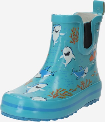 BECK Rubber Boots 'Little Sharks' in Blue: front